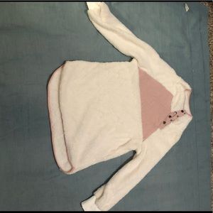 Sherpa quarter button pullover. Never worn